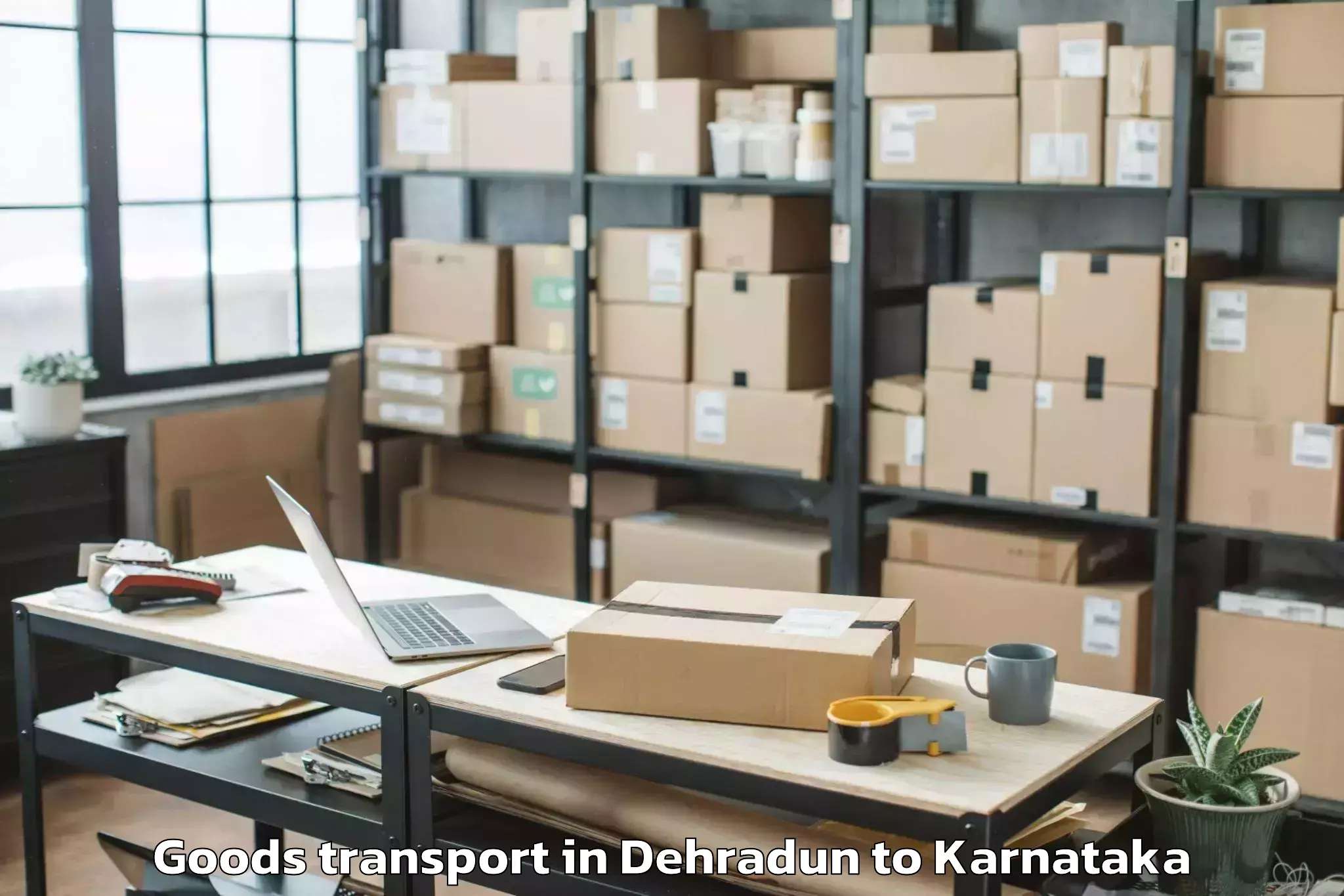 Book Dehradun to Karnataka State Law University Goods Transport